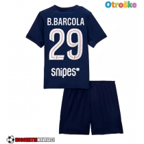 Otroške Nogometnih dresov Paris Saint-Germain Bradley Barcola #29 Domači 2025-26 Kratki rokavi (+ hlače)